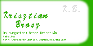 krisztian brosz business card