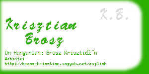 krisztian brosz business card